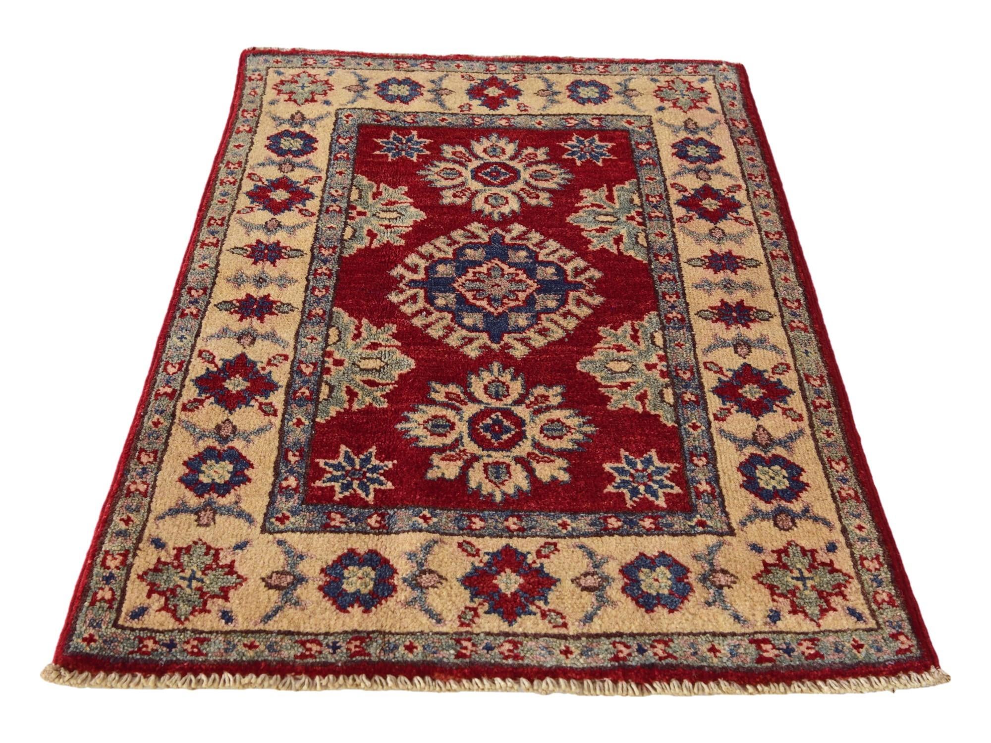 1' 11 x 2' 11 Hand Knotted Kazak Rug