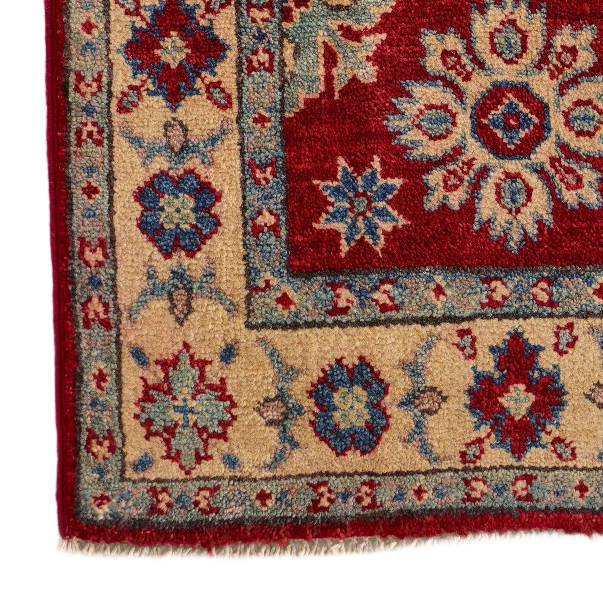 1' 11 x 2' 11 Hand Knotted Kazak Rug