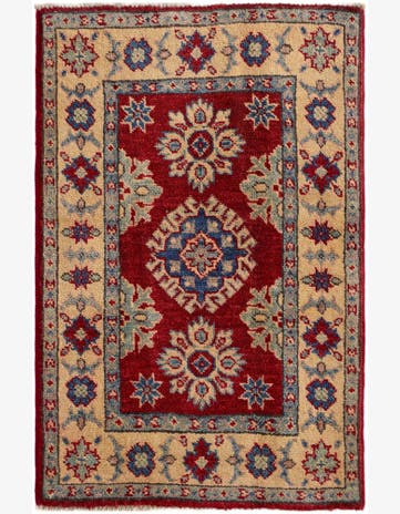 1' 11 x 2' 11 Hand Knotted Kazak Rug