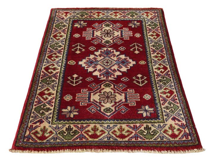 2' x 3' 1 Hand Knotted Kazak Rug