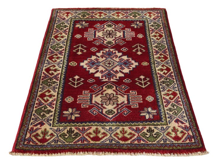 Detail image of 2' x 3' 1 Hand Knotted Kazak Rug
