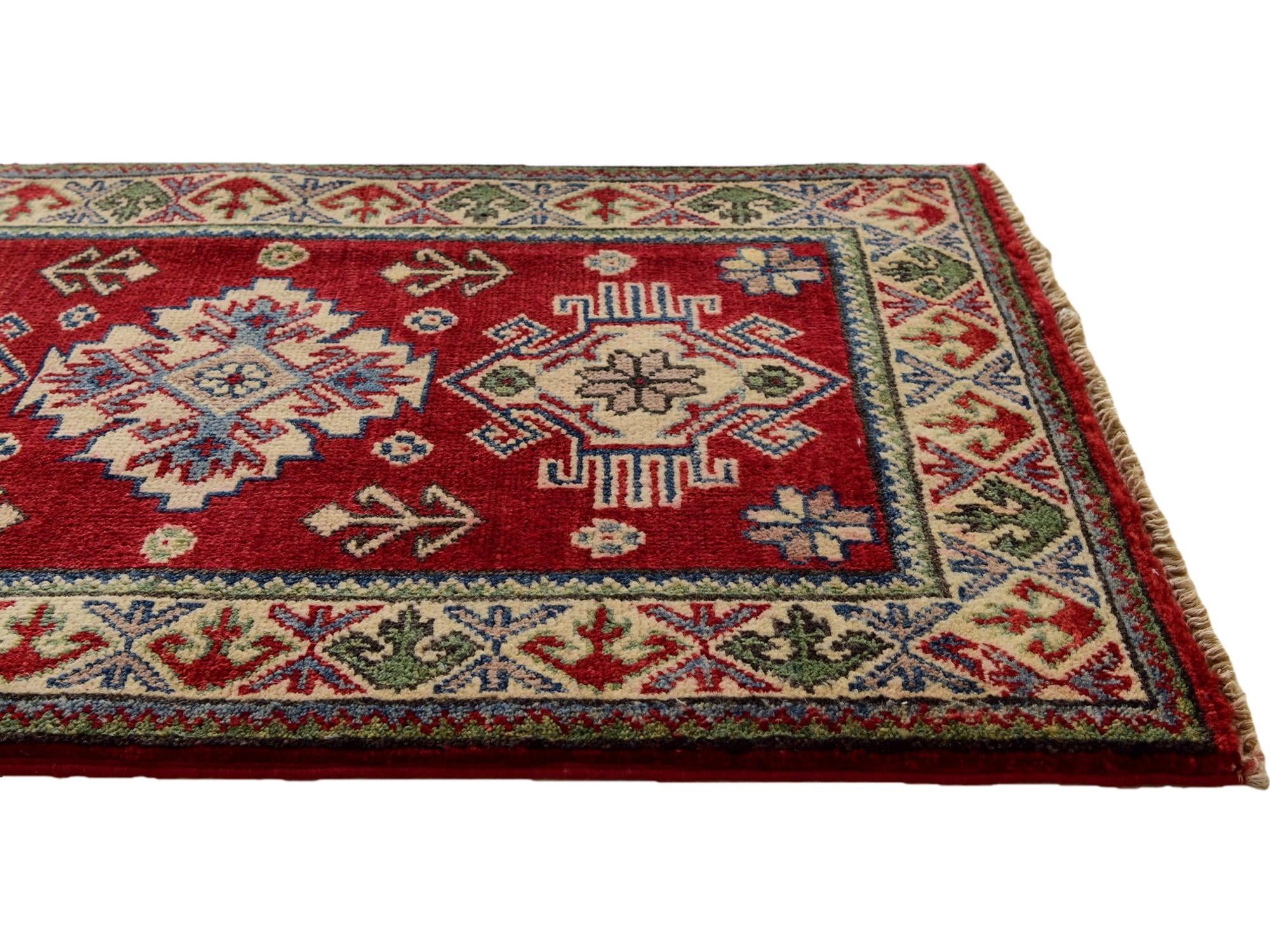 2' x 3' 1 Hand Knotted Kazak Rug