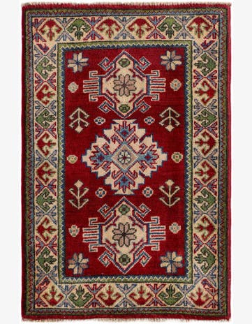 2' x 3' 1 Hand Knotted Kazak Rug