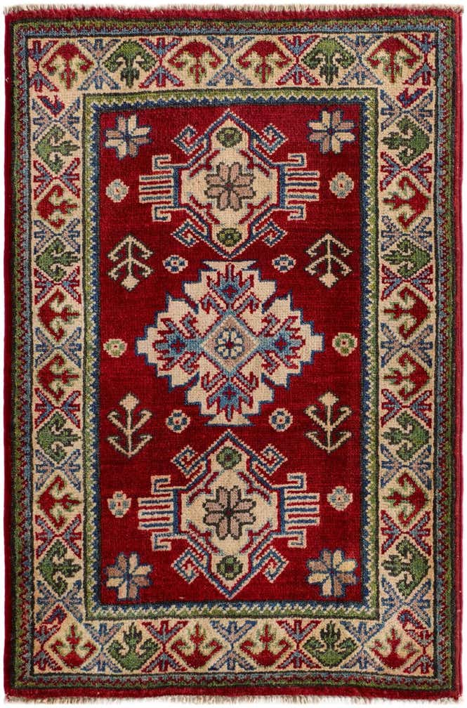 2' x 3' 1 Hand Knotted Kazak Rug