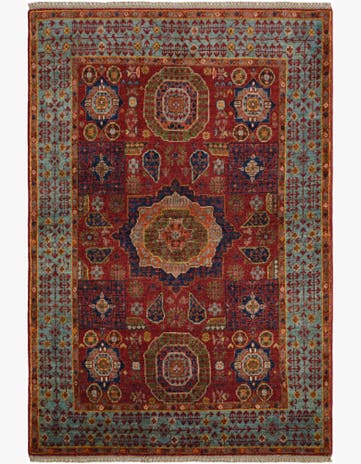 3' 7 x 5' 2 Hand Knotted Mamluk Ziegler Rug