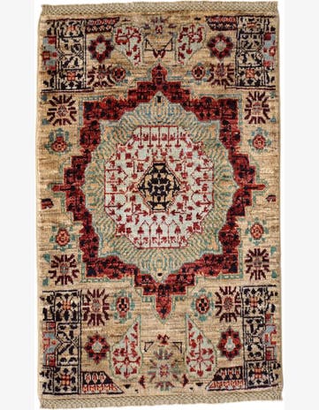 2' x 3' 1 Hand Knotted Mamluk Ziegler Rug