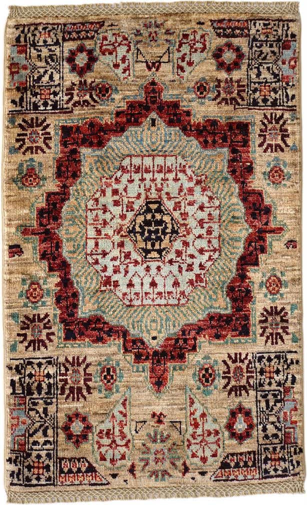 2' x 3' 1 Hand Knotted Mamluk Ziegler Rug