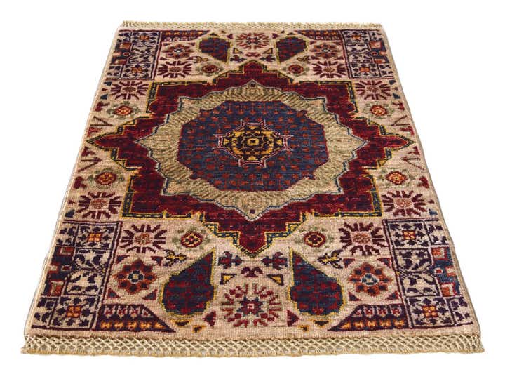 2' x 2' 11 Hand Knotted Mamluk Ziegler Rug