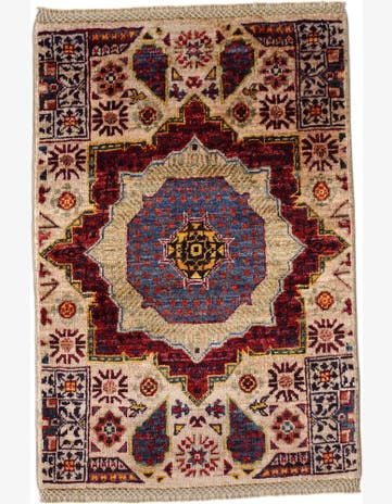 2' x 2' 11 Hand Knotted Mamluk Ziegler Rug
