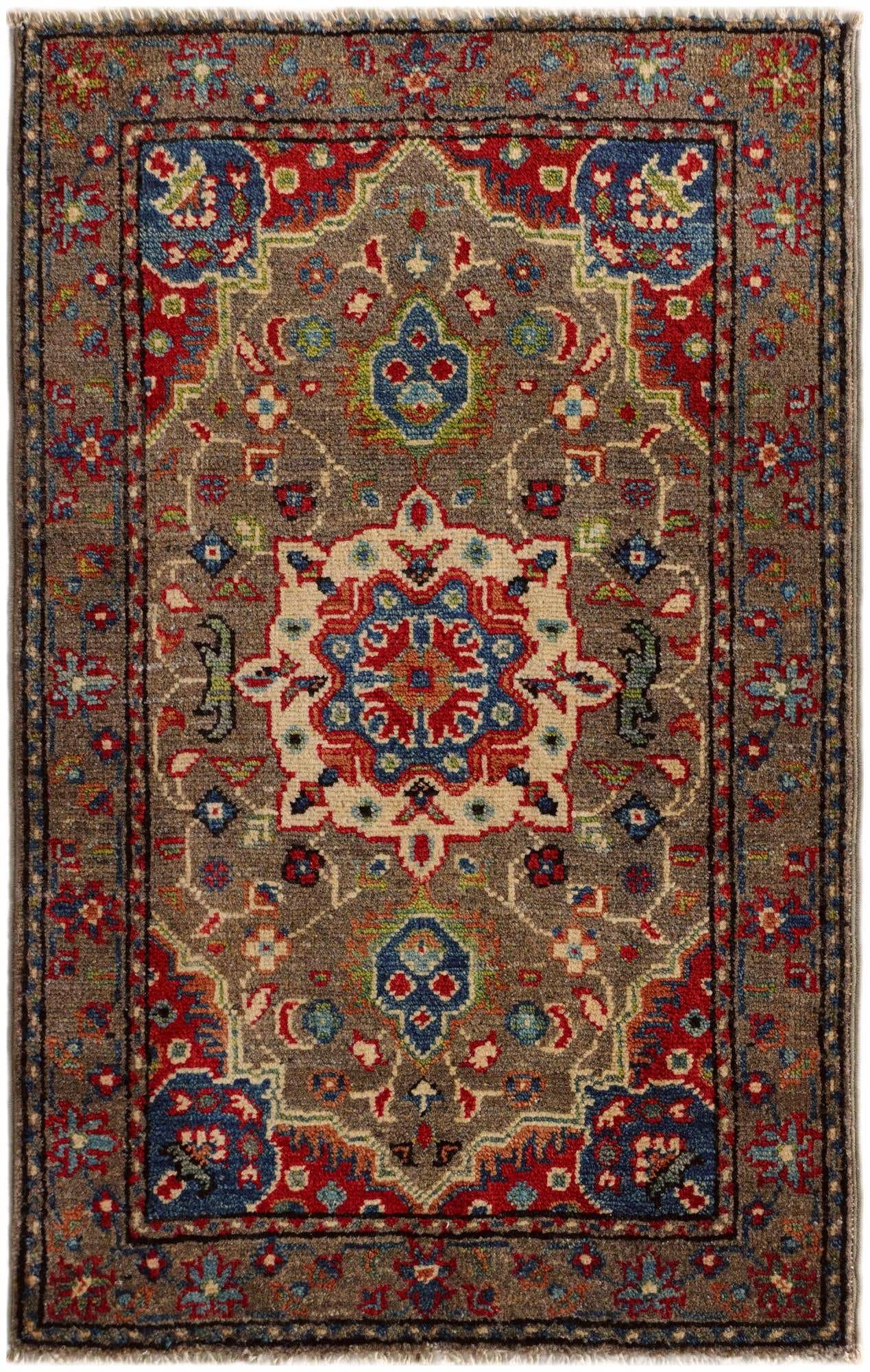 2' x 3' 1 Hand Knotted Kazak Rug