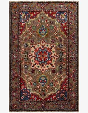 2' x 3' 1 Hand Knotted Kazak Rug