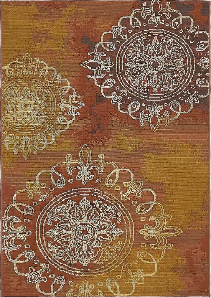 4' x 6' Easy-Clean Modern Indoor / Outdoor Rug