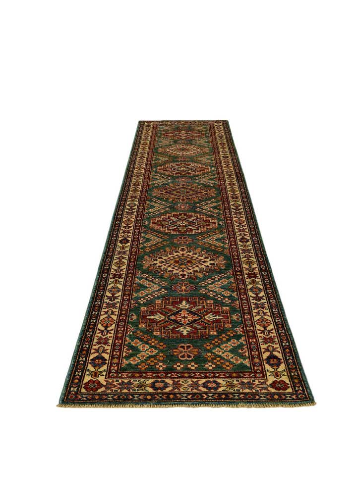 2' 5 x 10' 7 Hand Knotted Kazak Runner Rug