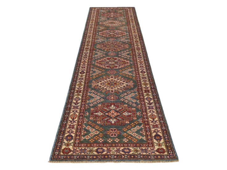 Detail image of 2' 5 x 10' 7 Hand Knotted Kazak Runner Rug