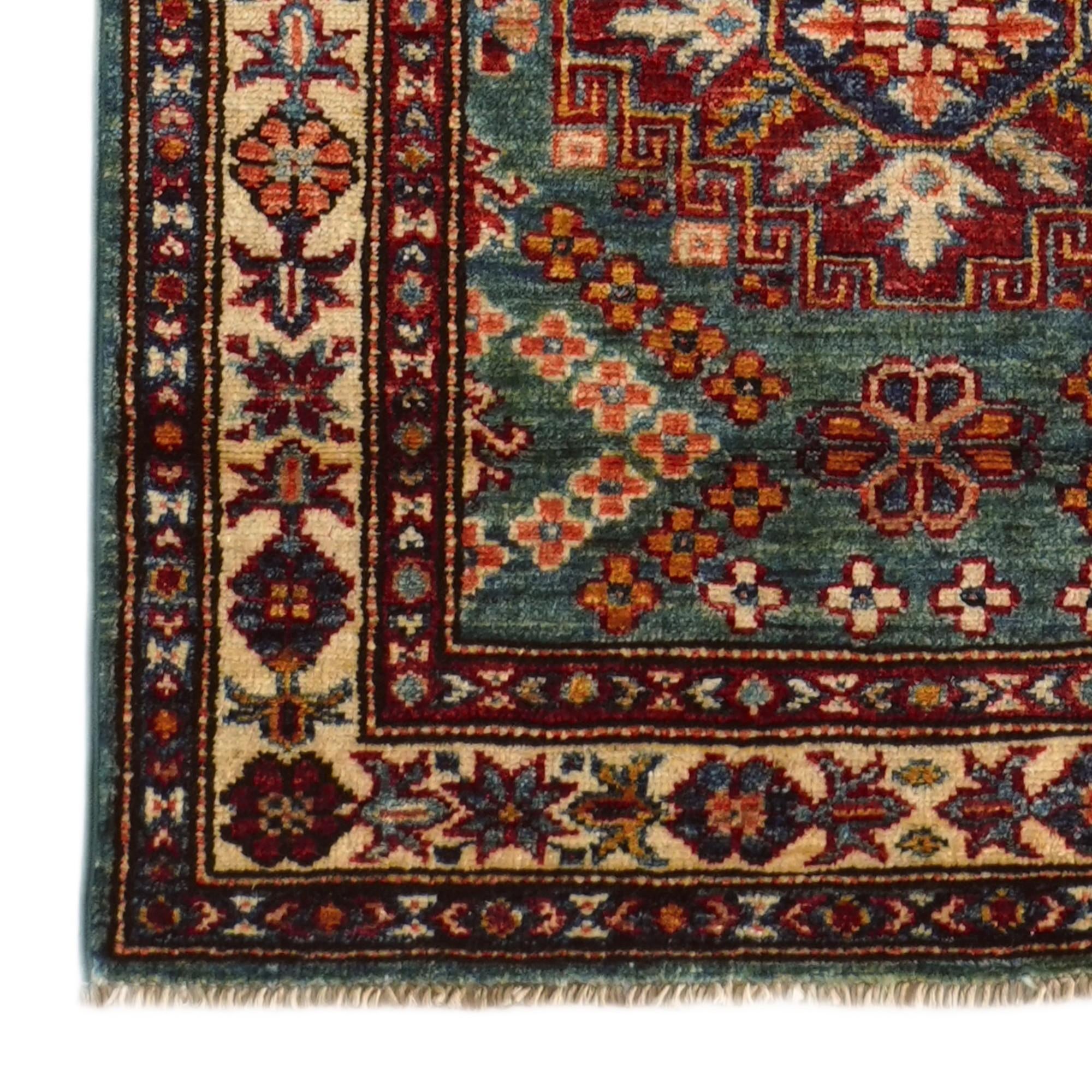 2' 5 x 10' 7 Hand Knotted Kazak Runner Rug
