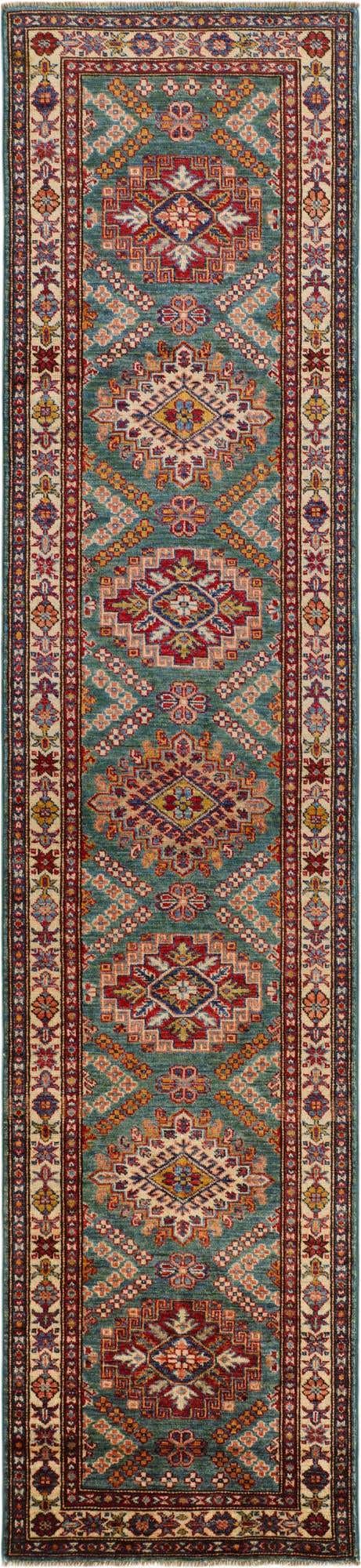 2' 5 x 10' 7 Hand Knotted Kazak Runner Rug