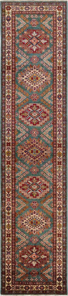 2' 5 x 10' 7 Hand Knotted Kazak Runner Rug