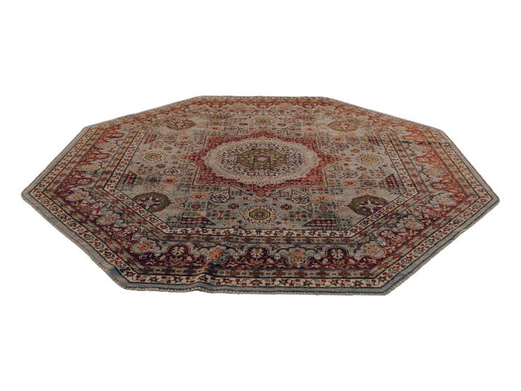 Detail image of 8' 2 x 8' 2 Hand Knotted Mamluk Ziegler Octagon Rug
