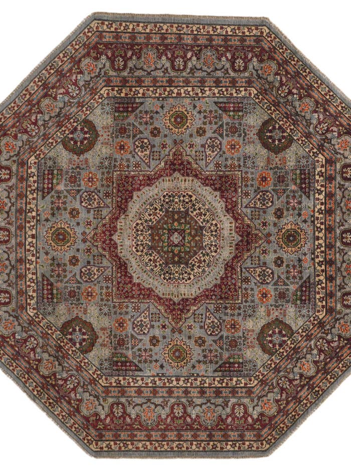 Detail image of 8' 2 x 8' 2 Hand Knotted Mamluk Ziegler Octagon Rug