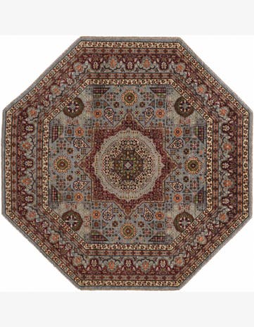 8' 2 x 8' 2 Hand Knotted Mamluk Ziegler Octagon Rug