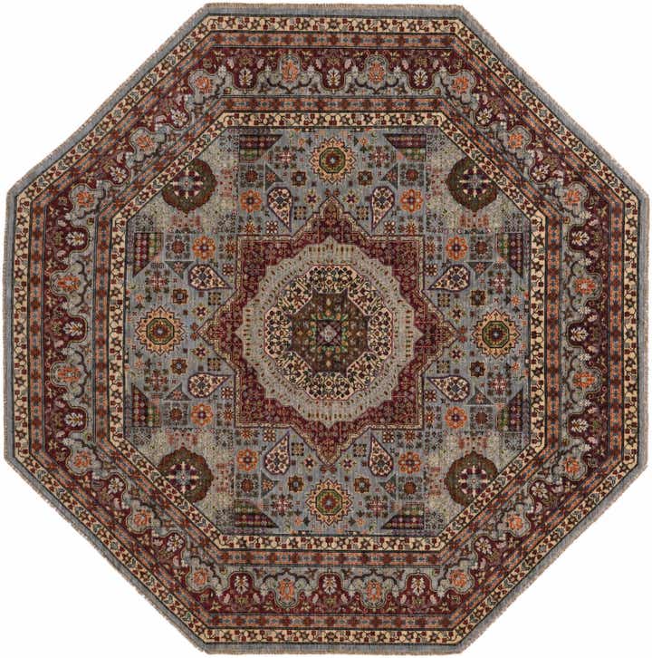 8' 2 x 8' 2 Hand Knotted Mamluk Ziegler Octagon Rug