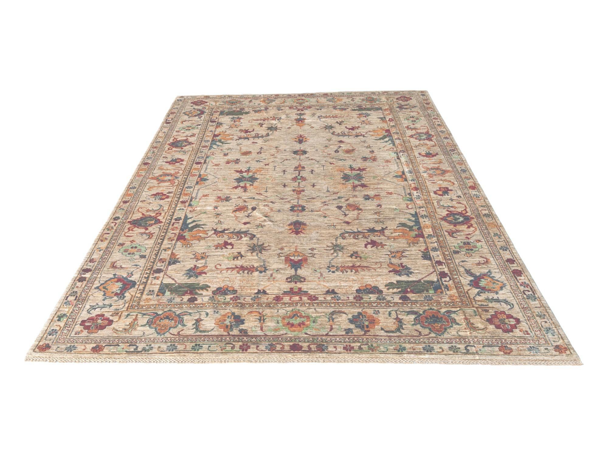 6' 9 x 10' Hand Knotted Ariana Ziegler Rug