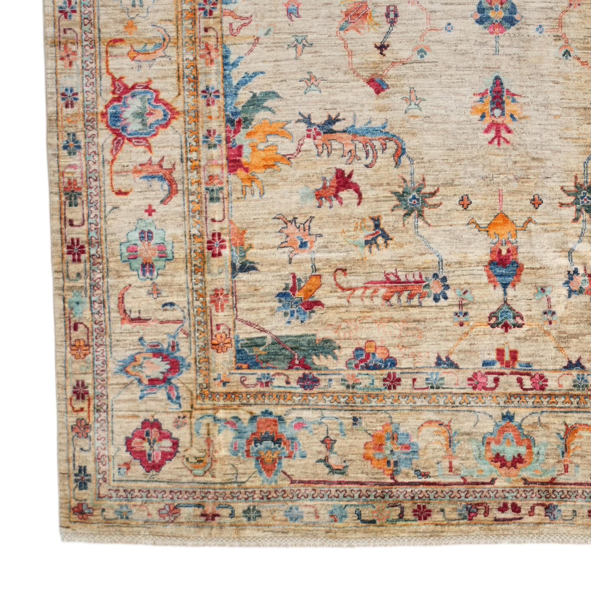 6' 9 x 10' Hand Knotted Ariana Ziegler Rug