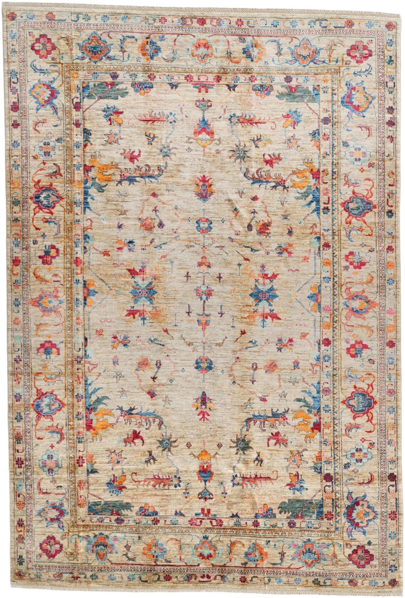 6' 9 x 10' Hand Knotted Ariana Ziegler Rug
