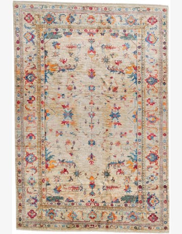 6' 9 x 10' Hand Knotted Ariana Ziegler Rug