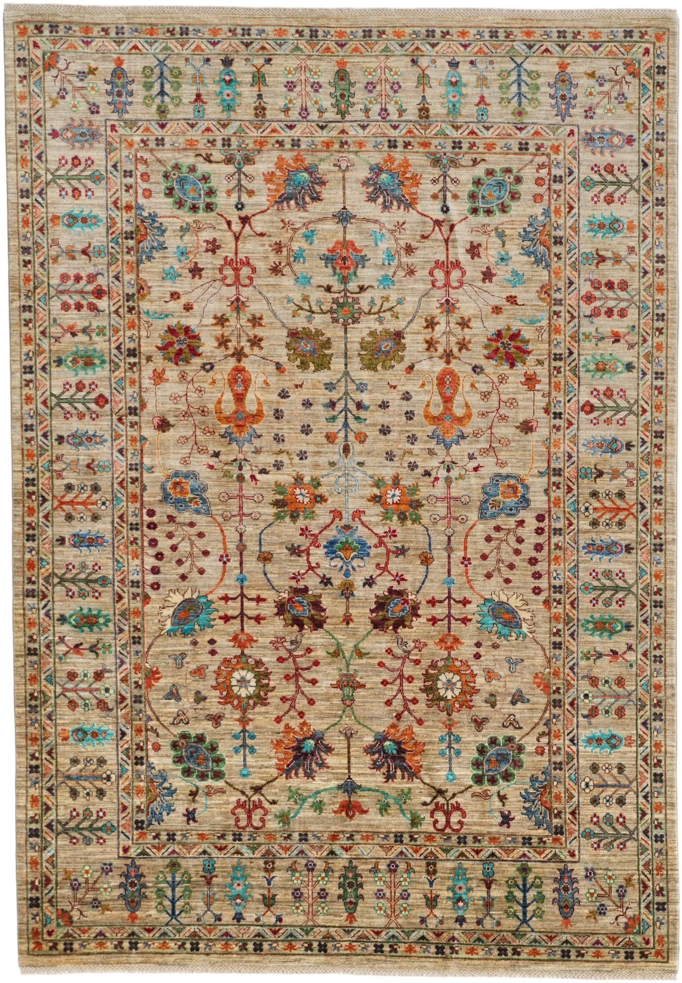 6' 11 x 10' Hand Knotted Ariana Ziegler Rug