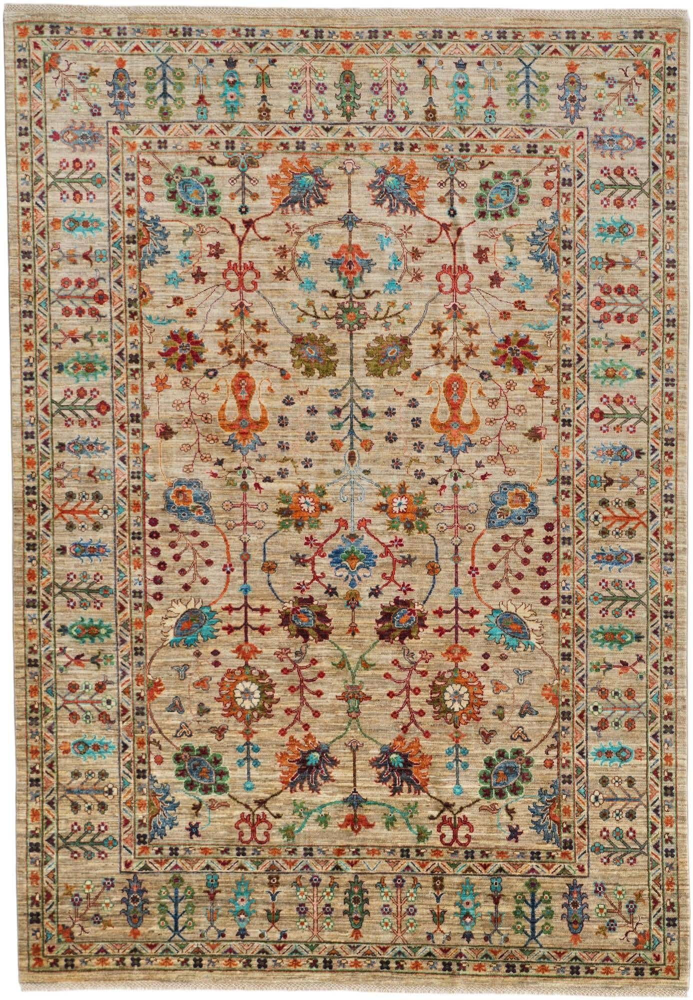 6' 11 x 10' Hand Knotted Ariana Ziegler Rug