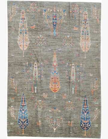 6' 9 x 9' 11 Hand Knotted Ariana Ziegler Rug