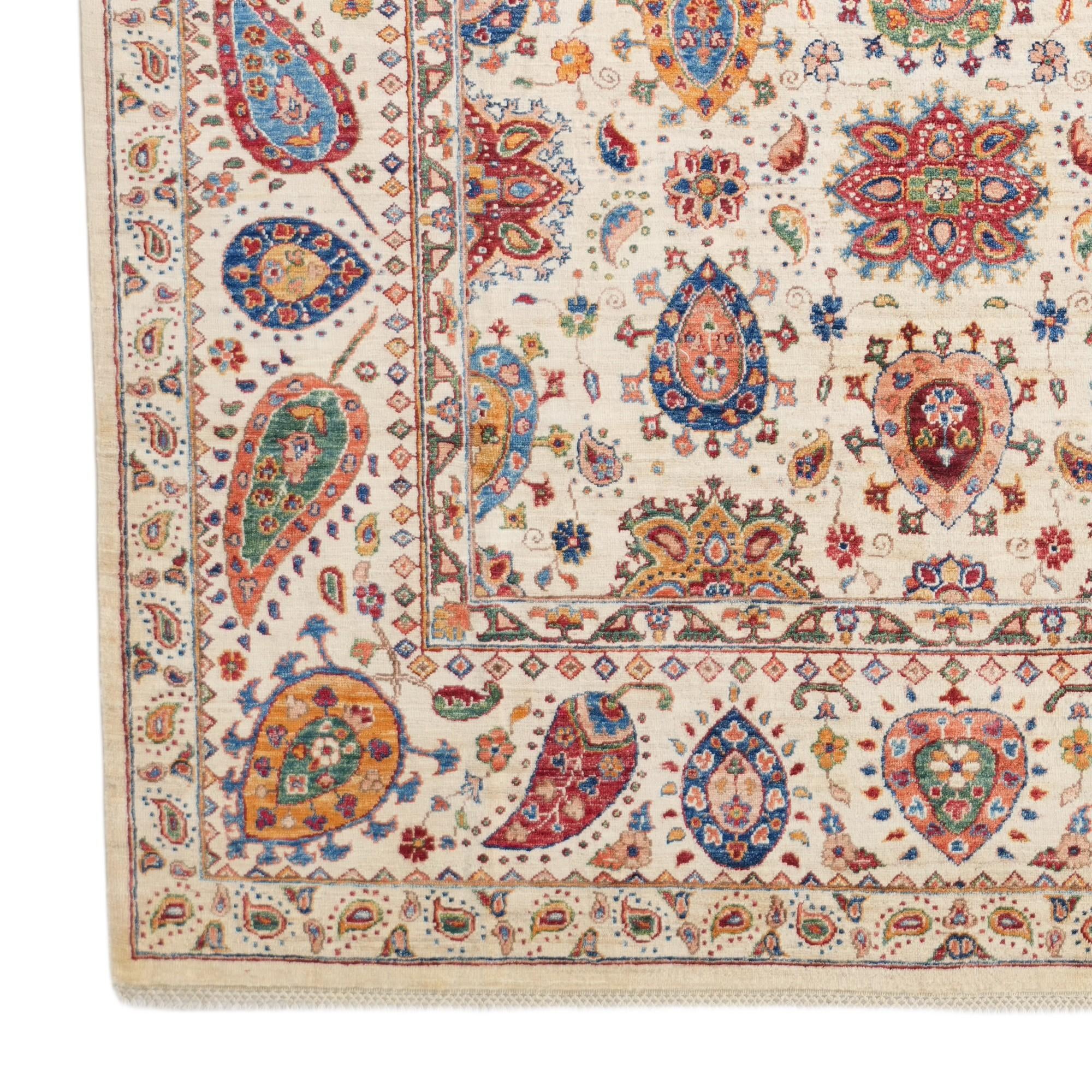 6' 9 x 10' Hand Knotted Ariana Ziegler Rug
