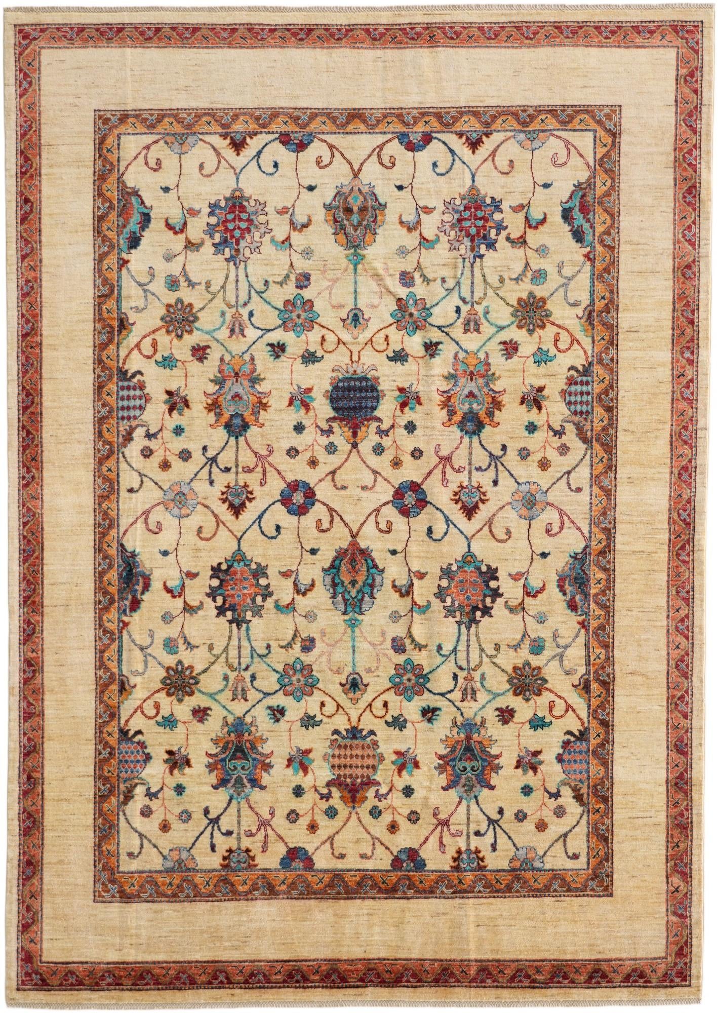 7' 1 x 10' Hand Knotted Ariana Ziegler Rug