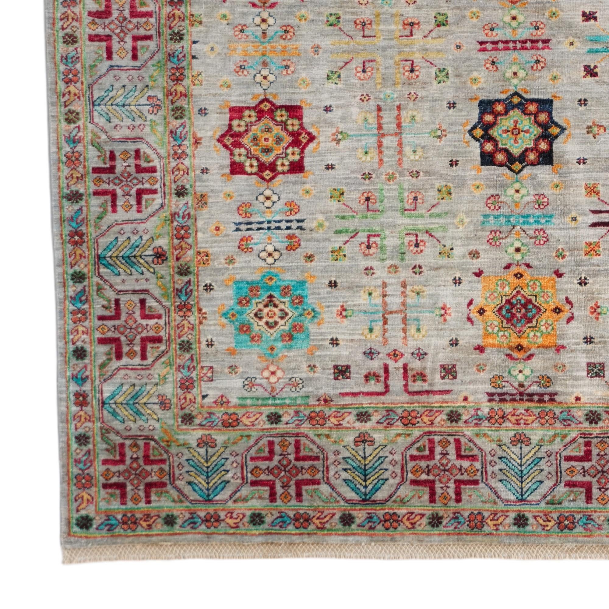 5' 7 x 8' Hand Knotted Ariana Ziegler Rug