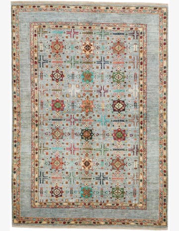 5' 9 x 8' 3 Hand Knotted Ariana Ziegler Rug