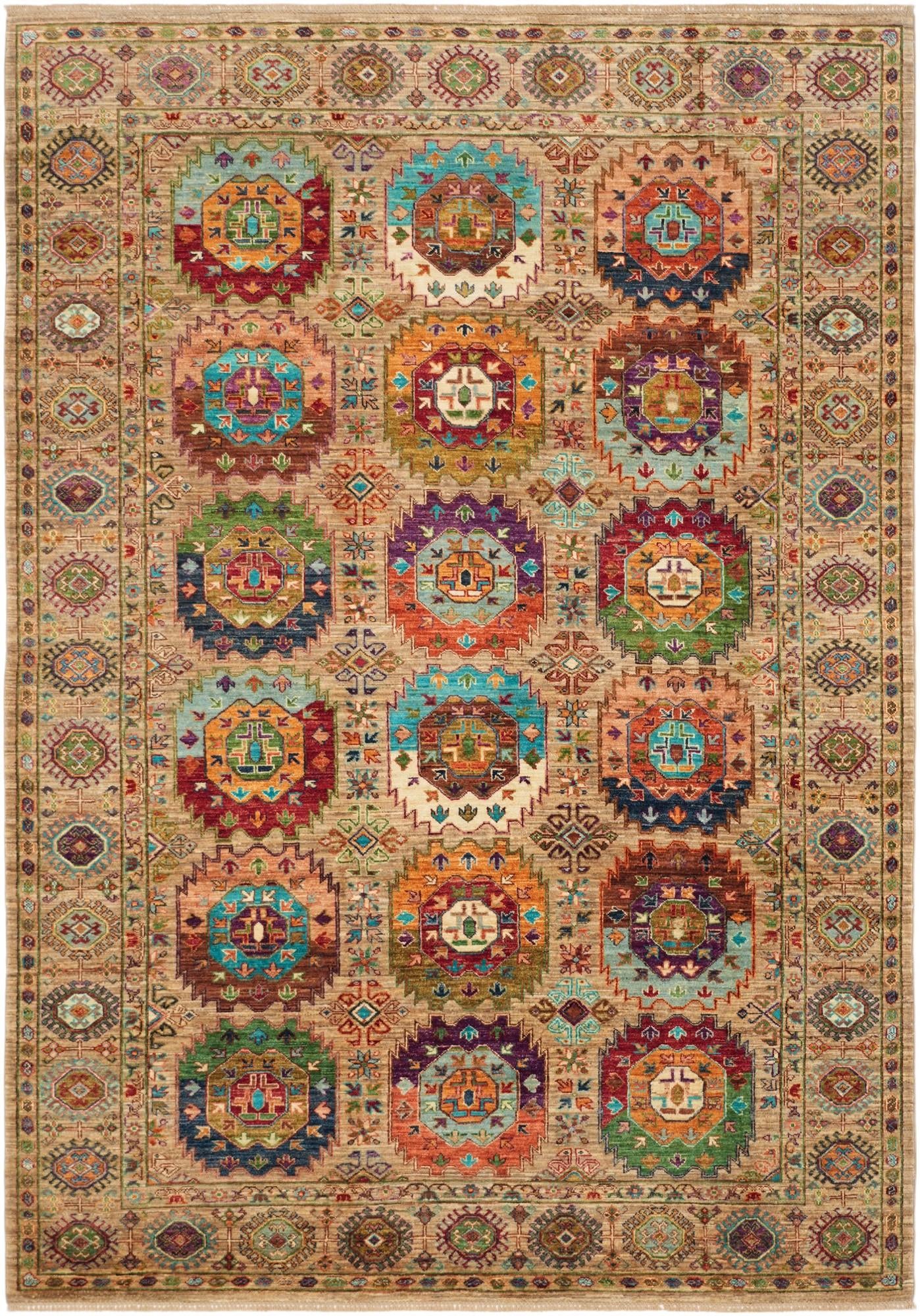 6' 11 x 10' Hand Knotted Ariana Ziegler Rug