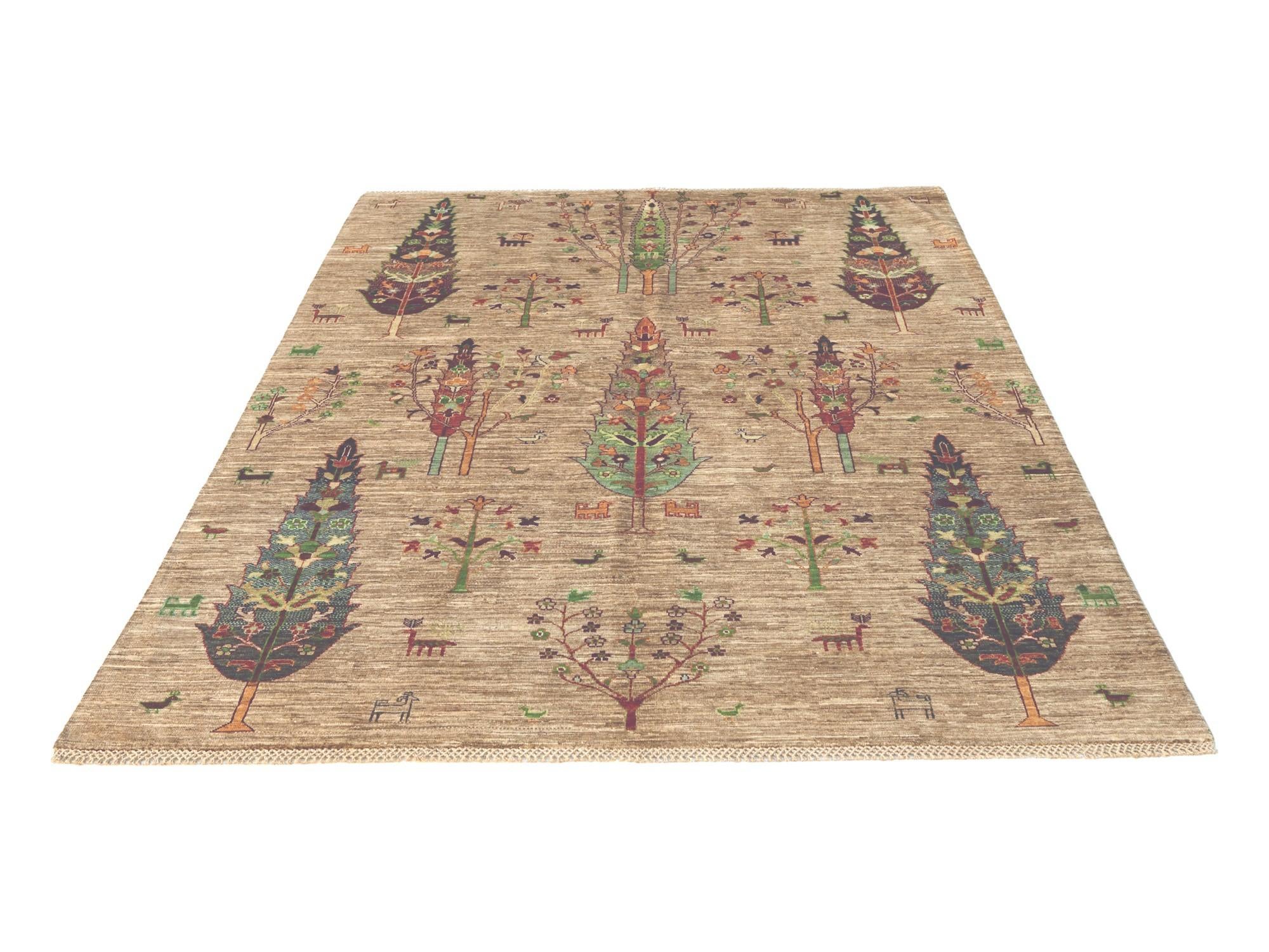 5' 8 x 8' 3 Hand Knotted Ariana Ziegler Rug