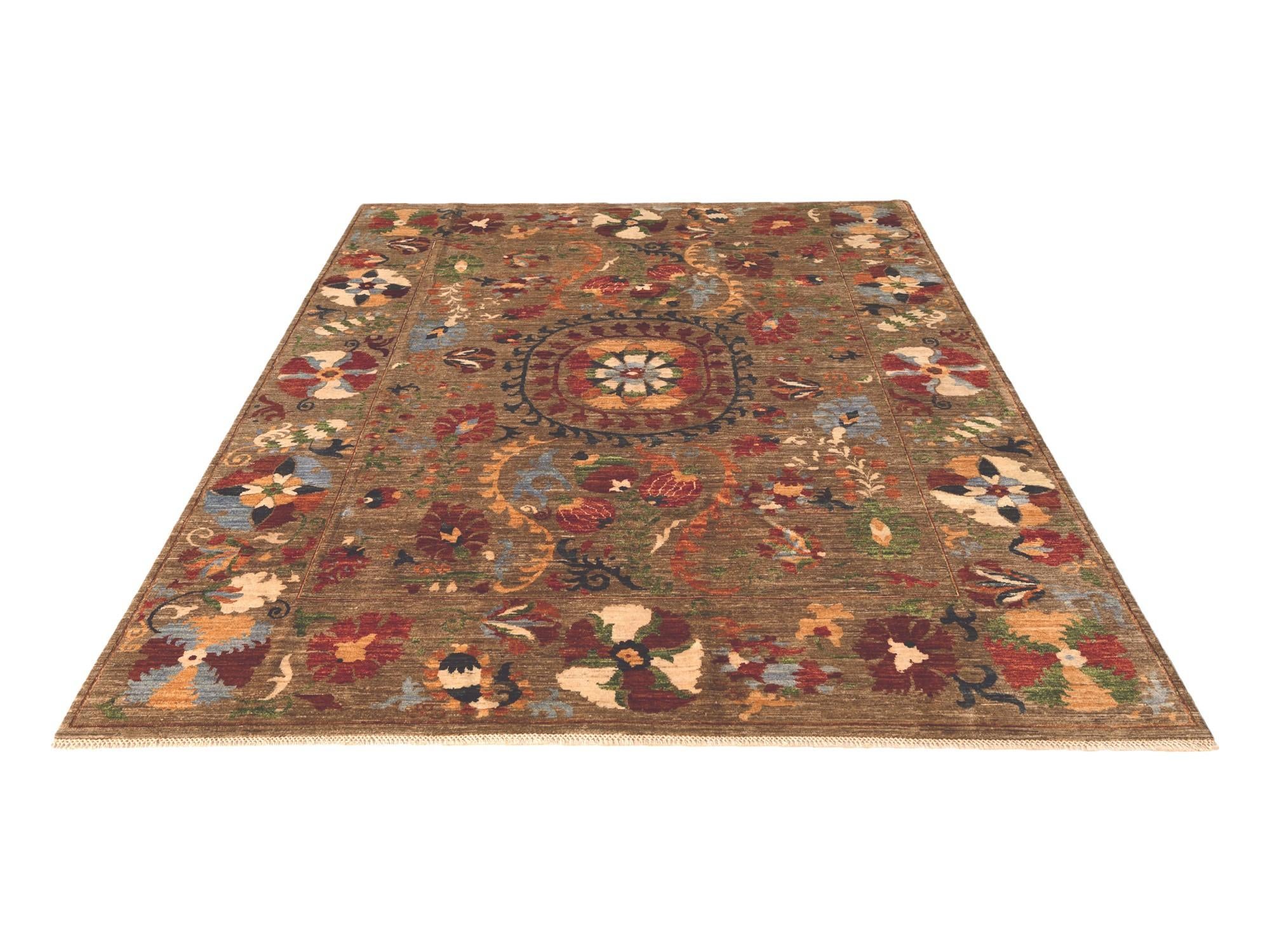 7' x 9' 8 Hand Knotted Ariana Ziegler Rug