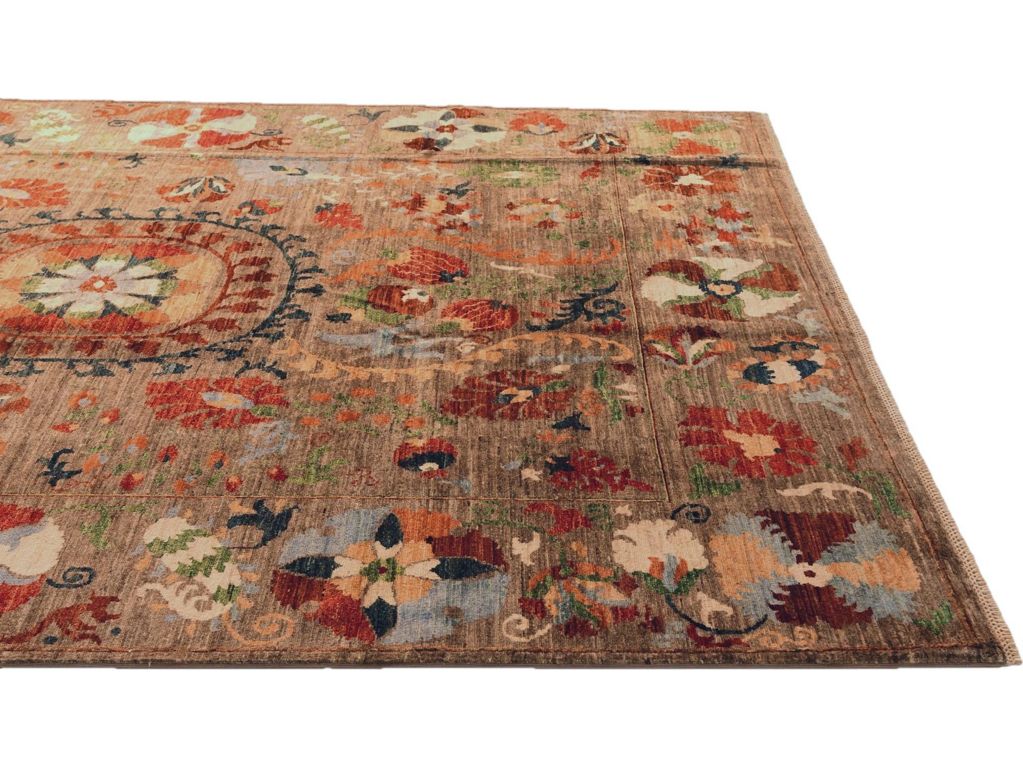 7' x 9' 8 Hand Knotted Ariana Ziegler Rug