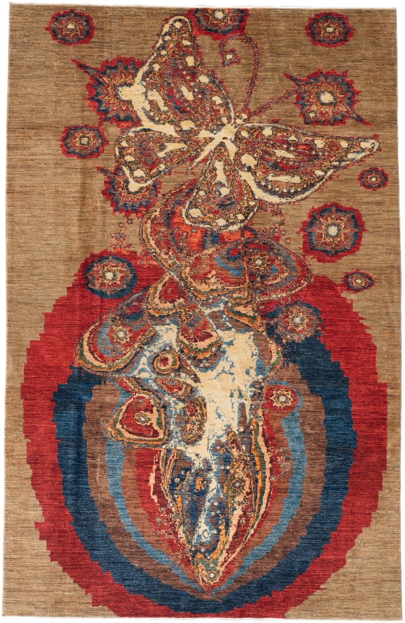 6' 5 x 9' 11 Hand Knotted Ariana Ziegler Rug