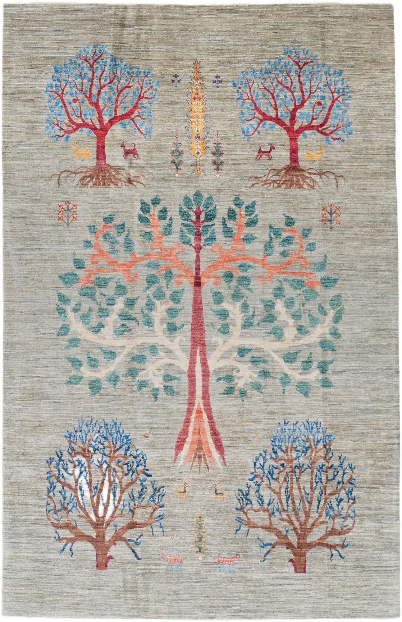 6' x 9' 4 Hand Knotted Ariana Ziegler Rug