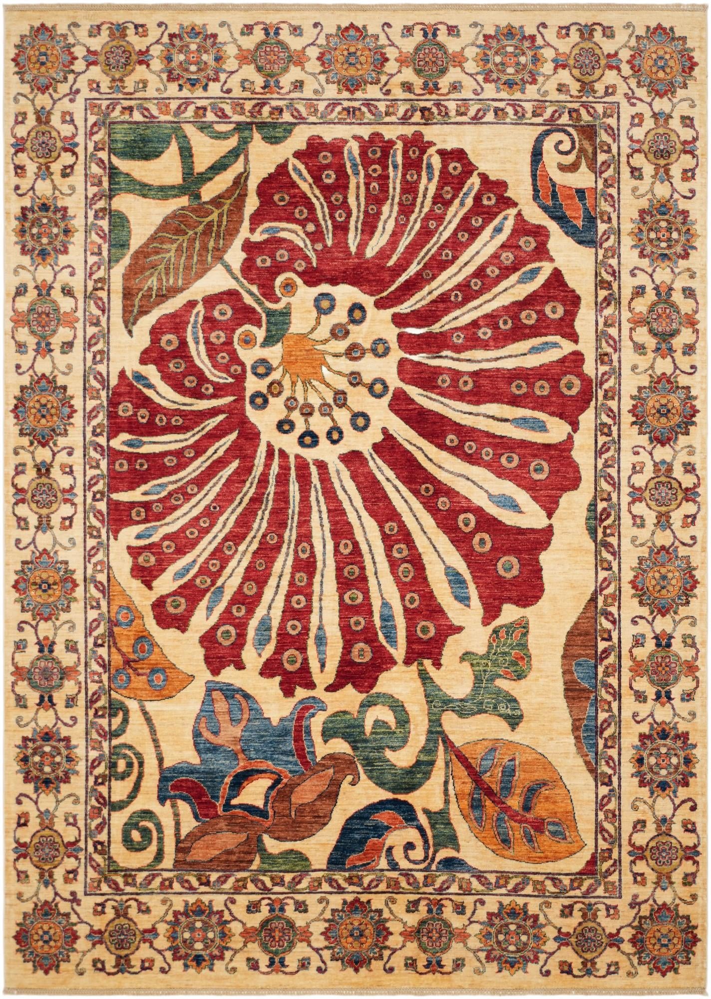 7' x 9' 11 Hand Knotted Ariana Ziegler Rug