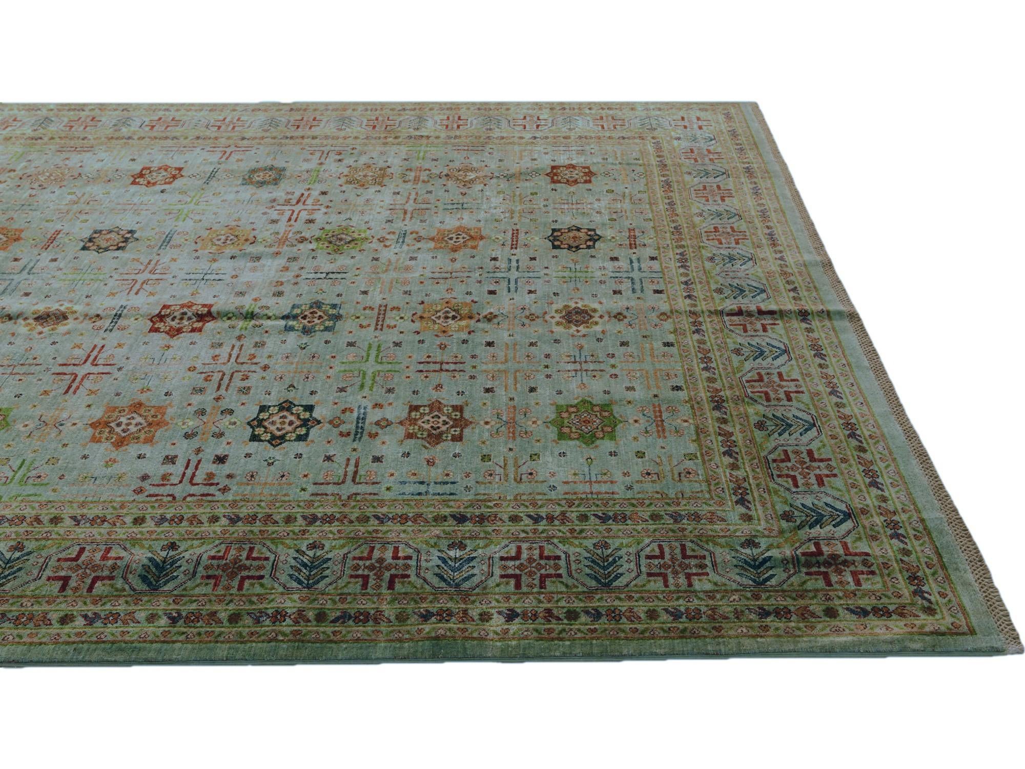 8' 8 x 11' 2 Hand Knotted Ariana Ziegler Rug