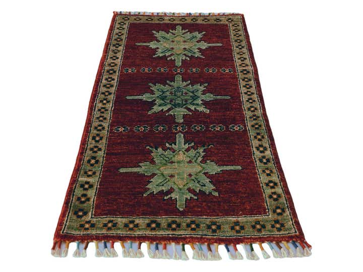 1' 7 x 3' 4 Hand Knotted Ariana Ziegler Rug