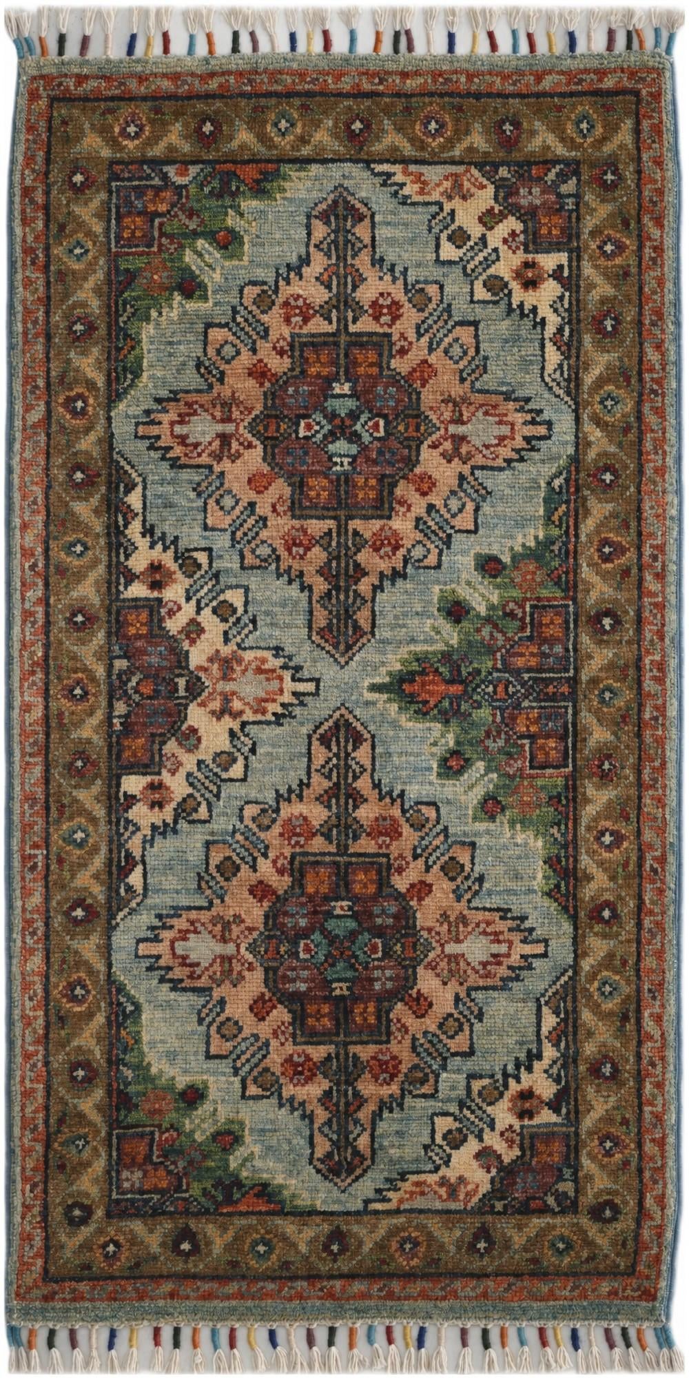 1' 8 x 3' 4 Hand Knotted Ariana Ziegler Rug