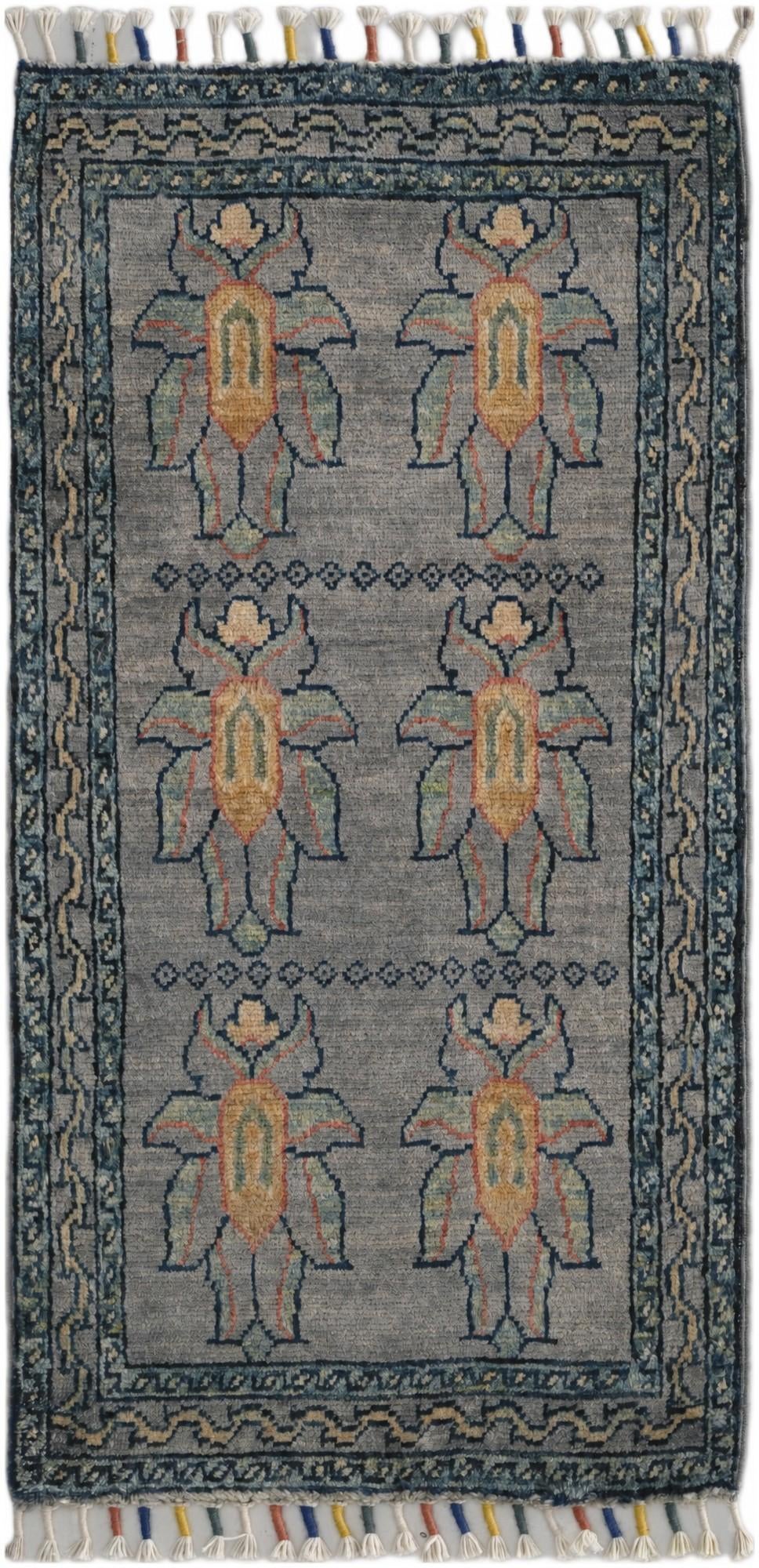 1' 7 x 3' 3 Hand Knotted Ariana Ziegler Rug