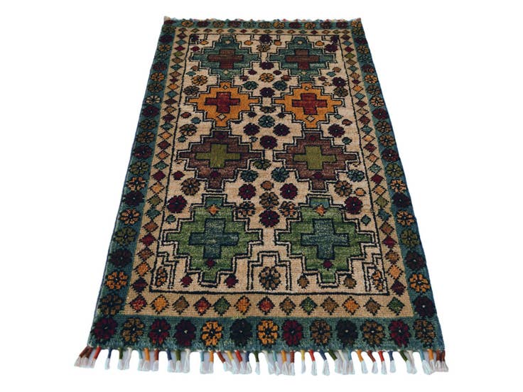 Detail image of 1' 8 x 3' 3 Hand Knotted Ariana Ziegler Rug