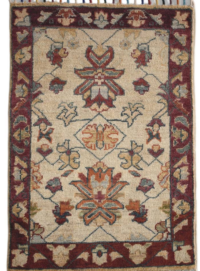 Detail image of 1' 11 x 2' 9 Hand Knotted Ariana Ziegler Rug