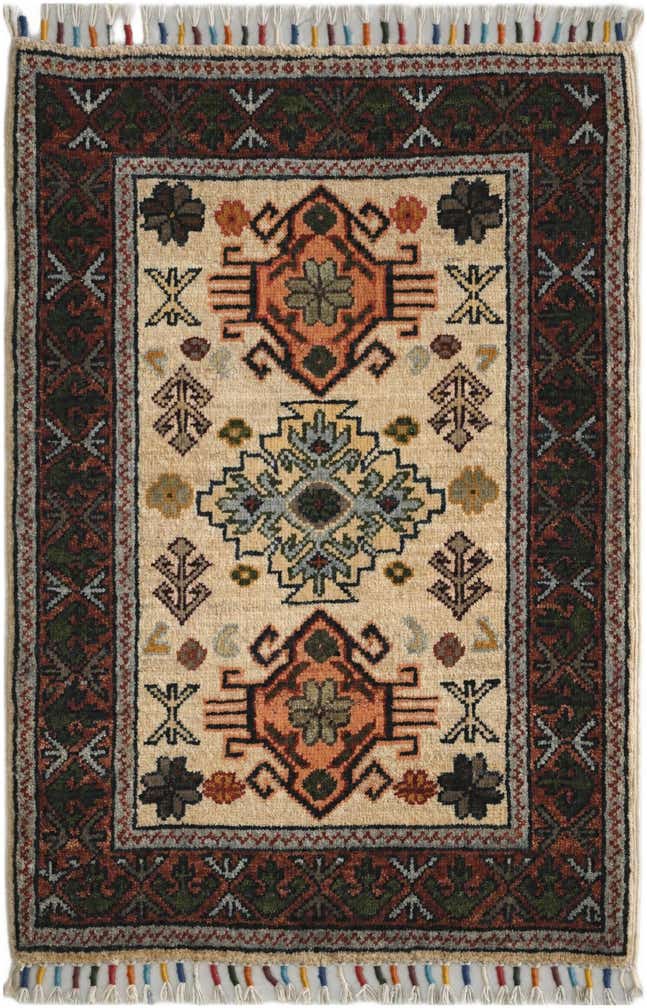 1' 11 x 2' 10 Hand Knotted Ariana Ziegler Rug